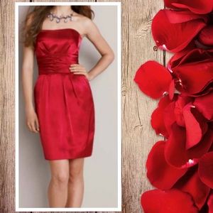 ⭐️Short Charmeuse Dress Ruched Waist & Pocket Sz 4